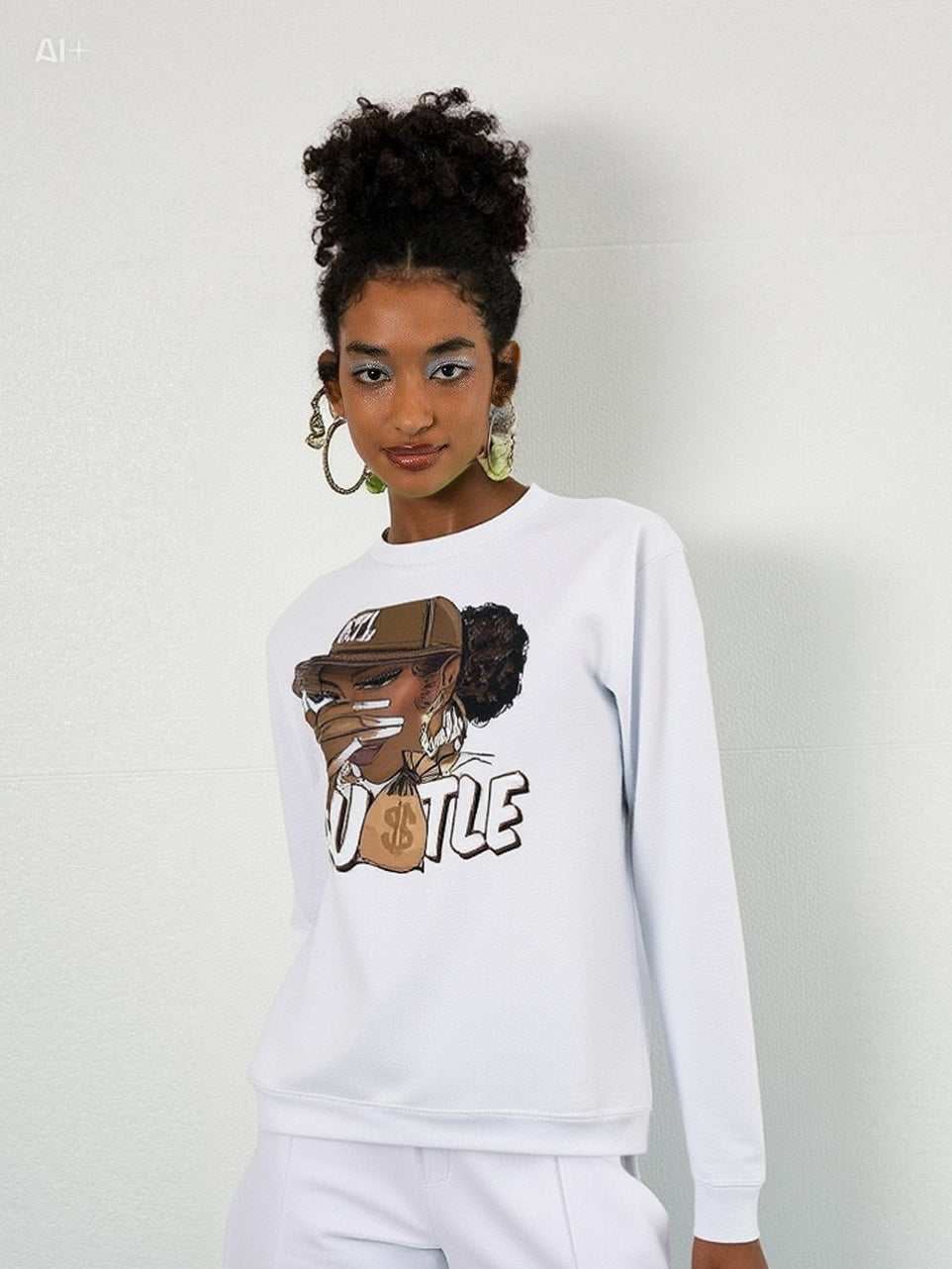Hustle Graphic Sweatshirt – ATL Baddie Style  Urban Streetwear