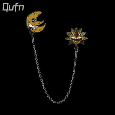 Chain Pendant Anime Soul Eater The Sun And Moon Cartoon Metal Brooch