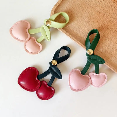 Keychain Cherry Peach Heart DIY Craft Accessories Bag Pendant