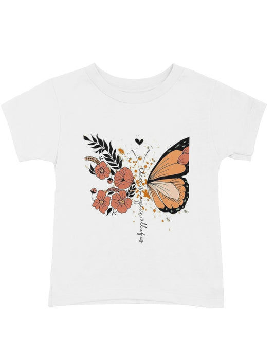 Floral Butterfly Toddler T-Shirt – Cute Nature-Inspired Kids Tee