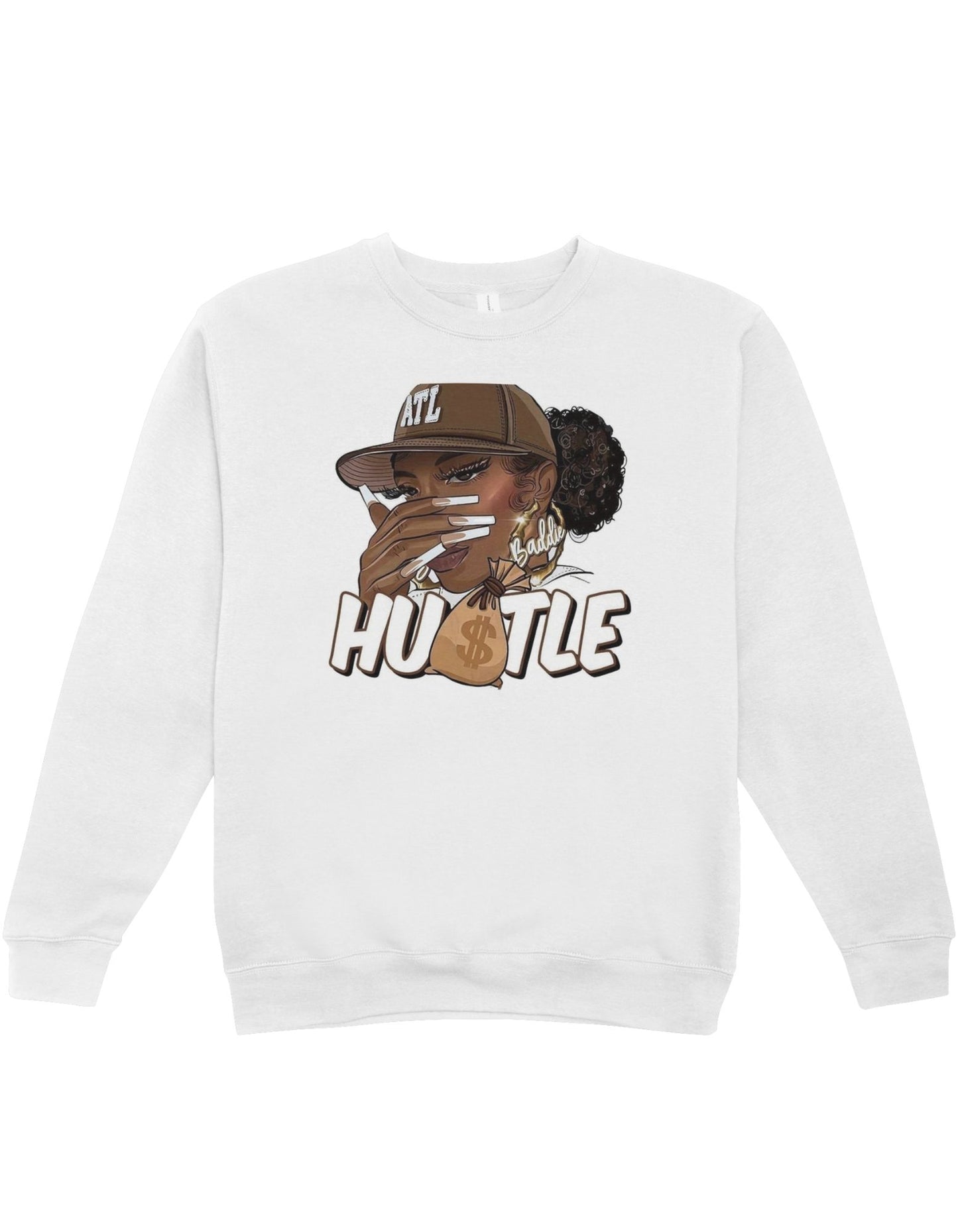 Hustle Graphic Sweatshirt – ATL Baddie Style  Urban Streetwear